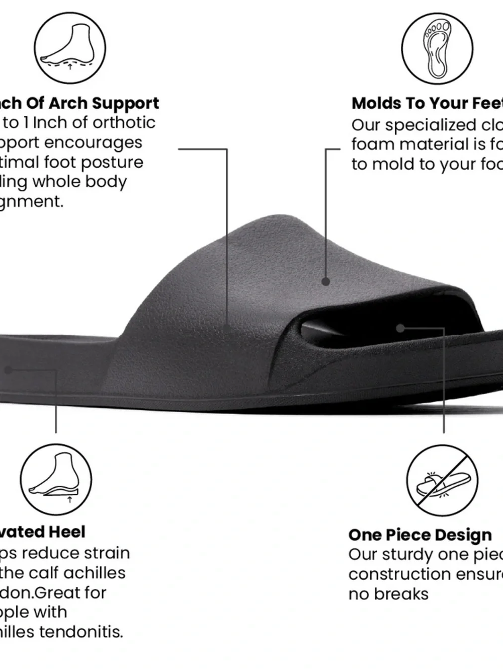 NWT Archies Arch Support Slides US Men’s 11 / US Women’s 12 Brown